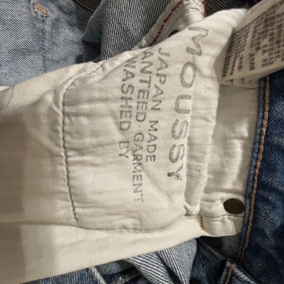 Moussy Vintage Jeans Womens 29 Blue Selvedge Button Fly Slim Leg Ankle Japan - Picture 8 of 10
